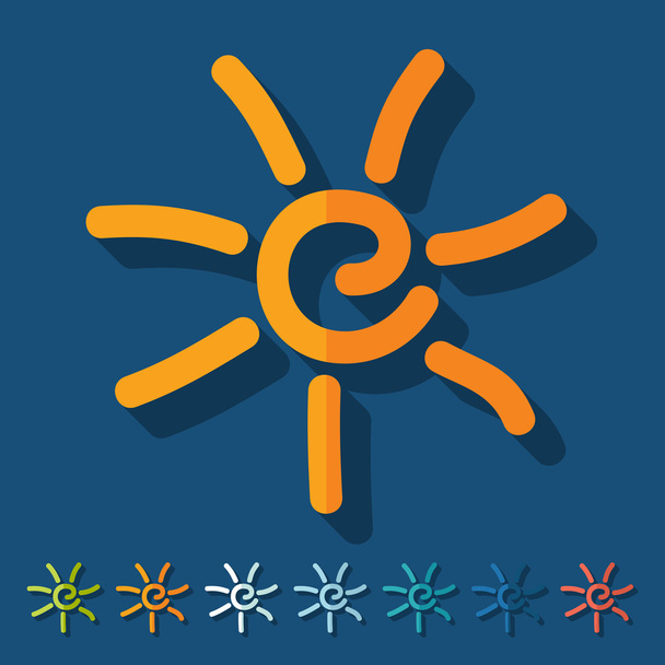 Иконы солнца
 - Вектор,изображение
