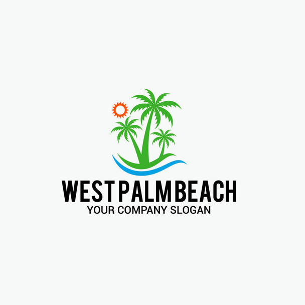 Palm Beach Logo malli Suunnittelu vektori - Vektori, kuva
