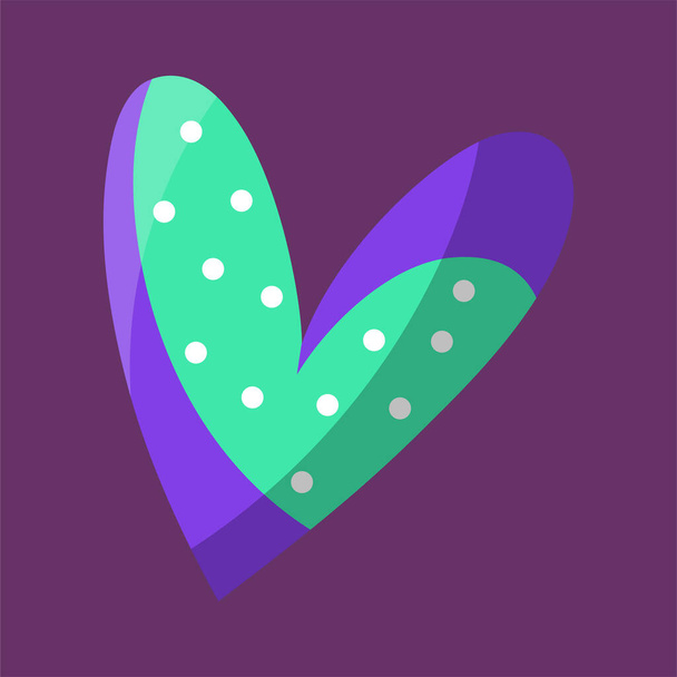 Isolated sketch of a colored heart shape - Vector, imagen