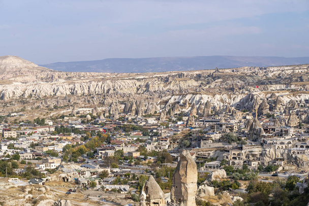 A beautiful view of the historic Fairy Chimneys in Cappadocia, Turkey - Φωτογραφία, εικόνα