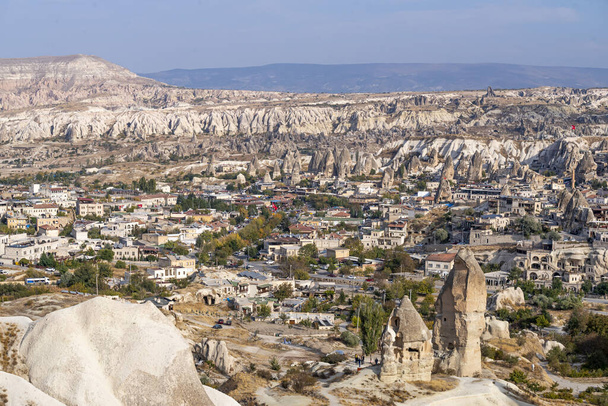 A beautiful view of the historic Fairy Chimneys in Cappadocia, Turkey - Photo, image