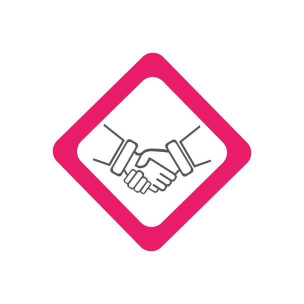 Vorlage für das Handshake-Logo - Vektor, Bild