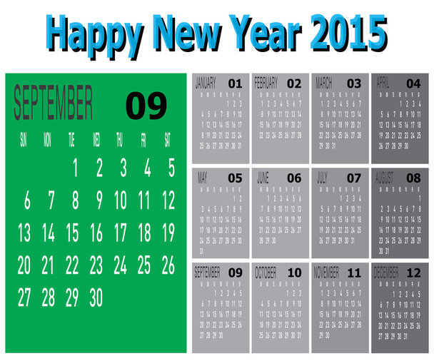 feliz año nuevo 2015 - Vector, imagen