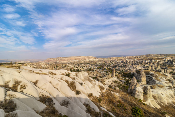A beautiful view of the historic Fairy Chimneys in Cappadocia, Turkey - Foto, afbeelding