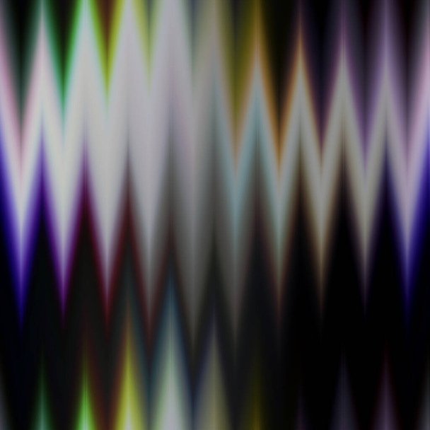 Blurred solarized ombre chevron seamless texture. Trendy soft multicolor digital lens flare gradient zig zag style. Modern trendy motion ikat fashion print. - Photo, Image