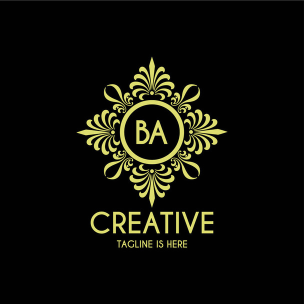 BA Initial Letter with Monogram Logo Template - Vector, afbeelding