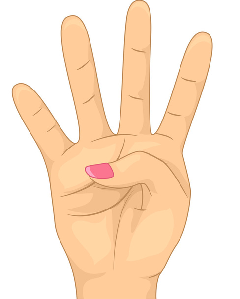 χέρι αρίθμηση τεσσάρων - Φωτογραφία, εικόνα