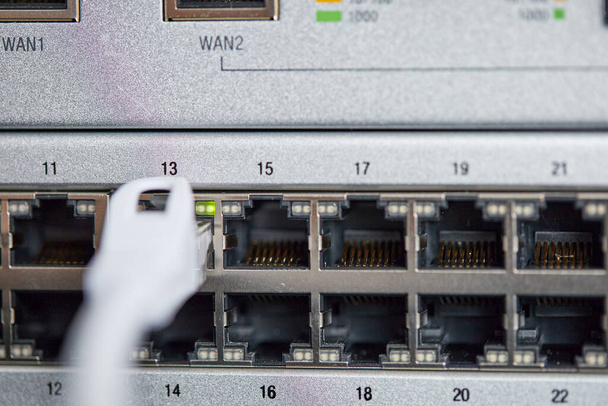 internet router plug close up photo - Photo, Image
