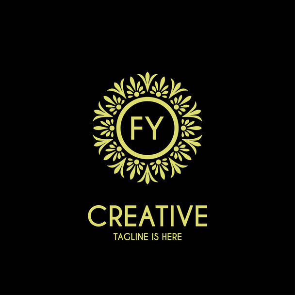 FY Initial Letter with Monogram Logo Template - Vector, Image