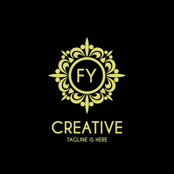 FY Initial Letter with Monogram Logo Template - Vector, Image