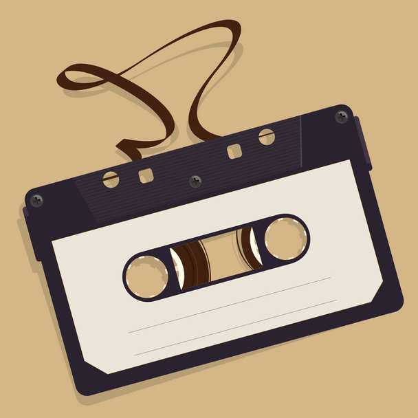 Vector illustration of a cassette tape - Vektor, obrázek