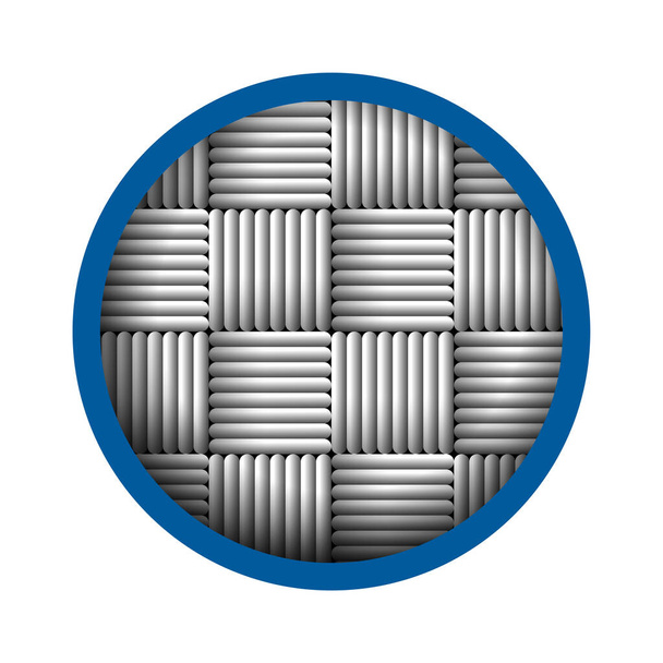 Icono de poliéster - fibra sintética para ropa - Vector, Imagen