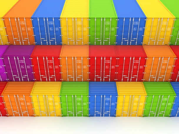 3D візуалізовані барвисті контейнери
. - Фото, зображення