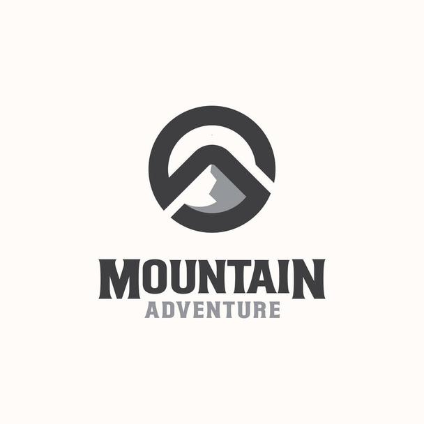 Εικονογράφηση διάνυσμα πρότυπο λογότυπο βουνού γράμματα S σε απομονωμένο λευκό φόντο - Διάνυσμα, εικόνα