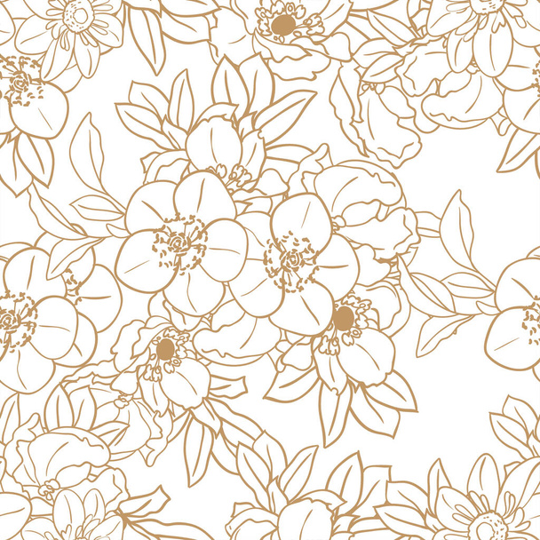 elegant pattern with beautiful  floral elements - Διάνυσμα, εικόνα