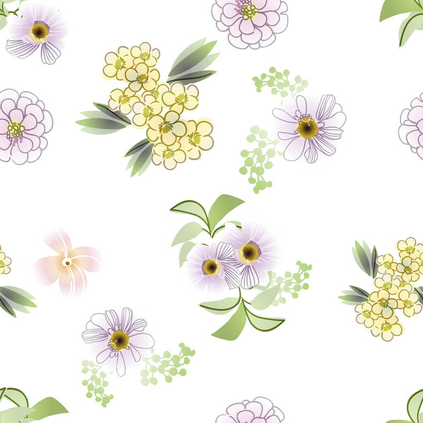 elegant pattern with beautiful  floral elements - Vetor, Imagem