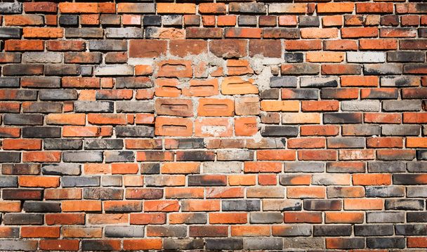 old red brick wall background - Photo, Image