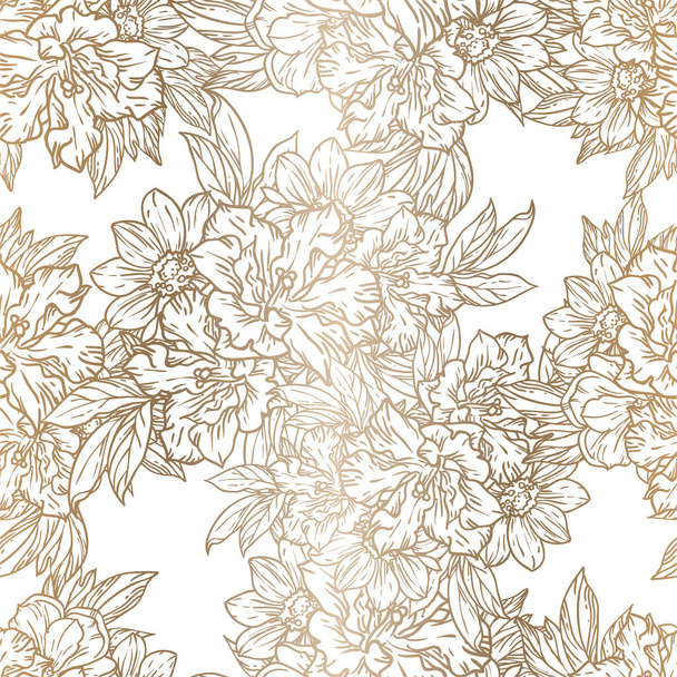 elegant pattern with beautiful  floral elements - Vector, Imagen