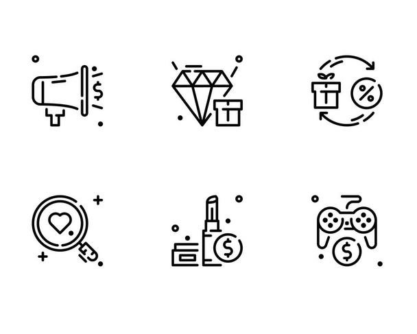 Conjunto de iconos de gran venta, ilustración vectorial sobre fondo blanco - Vector, imagen