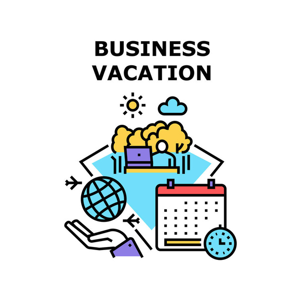 Business Vacation Relax Concetto vettoriale Colore - Vettoriali, immagini