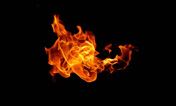 Láng hő tűz elvont háttér fekete háttér - Fotó, kép