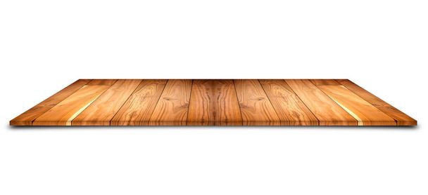 Wooden flooring isolated on the white background. - Photo, Image