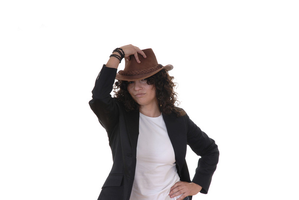 Girl with hat - Zdjęcie, obraz