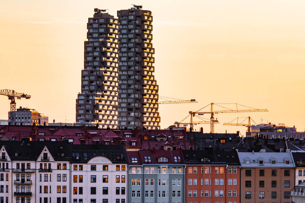 Стокгольм, Швеція Вежі Норра - Торнен зносять Стокгольмський скайлайн. - Фото, зображення