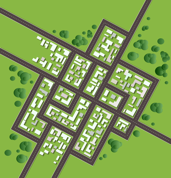 Plan miasta - Wektor, obraz