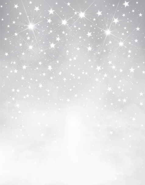 Vector silver starry background. - Vector, Image