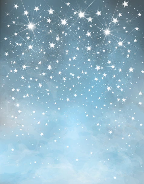 Vector blue starry background. - Vector, Image