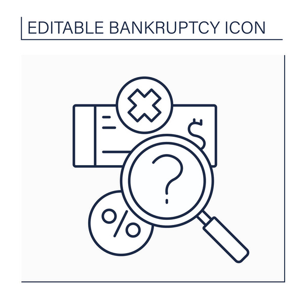 Valuation line icon - Vector, Image