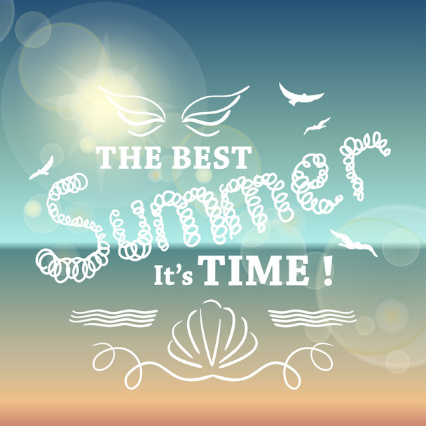 The best summer. It's Time - Vector, Image