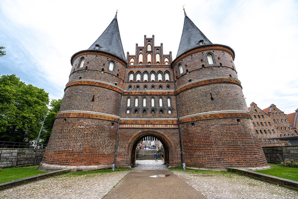 The Historic Holstentor in Luebeck, Germany - Foto, Imagem