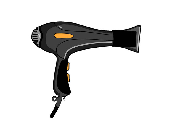Saç kurutma makinesi ya da saç kurutma makinesi çizimi   - Fotoğraf, Görsel