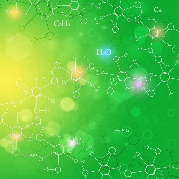 chemische abstracte groene achtergrond - Foto, afbeelding