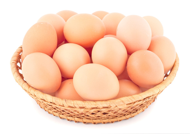Panier avec œufs
. - Photo, image