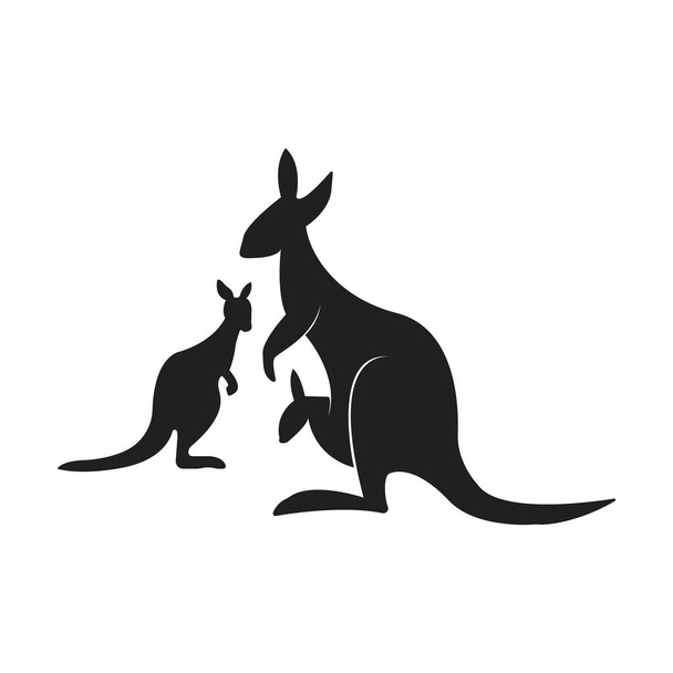 Дизайн векторной иллюстрации логотипа кенгуру - Вектор,изображение