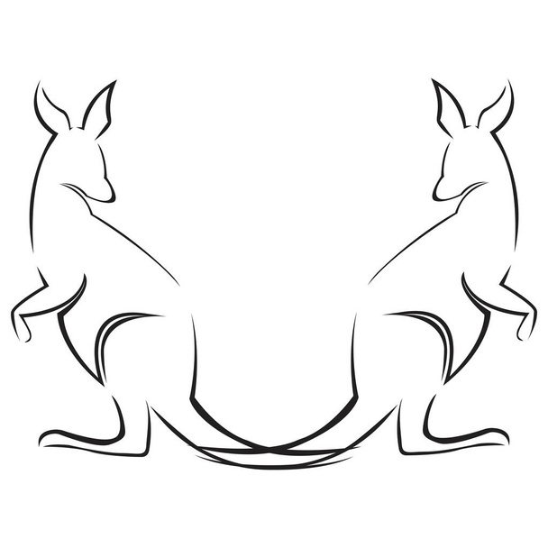 návrh vektorové ilustrace loga klokana - Vektor, obrázek