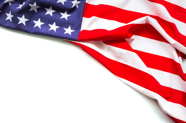 Bandeira americana em fundo branco - Foto, Imagem