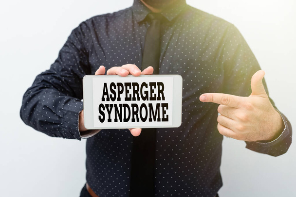 Handwriting text Asperger Syndrome. Internet Concept characterized as a distinct autism spectrum disorder Presenting New Technology Ideas Discussing Technological Improvement - Foto, immagini