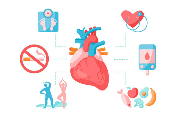 kalp sağlığı diyet bilgi grafiği romatizma yüksek tansiyon