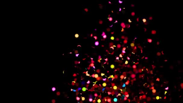 Glitter Vibrant Spheres Abstract Background Digital Rendering - Footage, Video