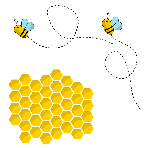 ikona pszczół. kreskówkowe słodkie pszczoły izolowane na białym. ilustracja. - Zdjęcie, obraz