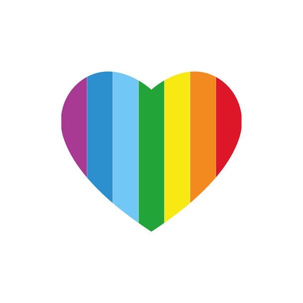 Rainbow heart, Heart icon, lgbt color . symbol  - Photo, Image