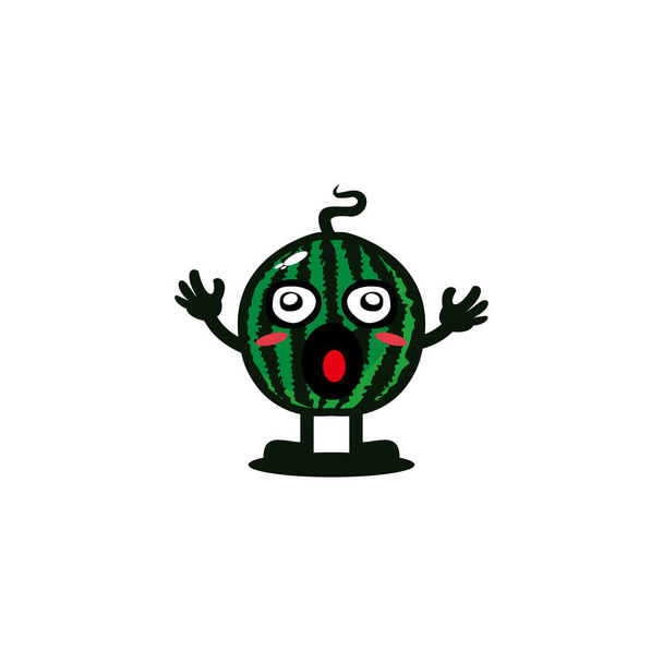 Roztomilý vodní meloun charakter design karikatura  - Vektor, obrázek