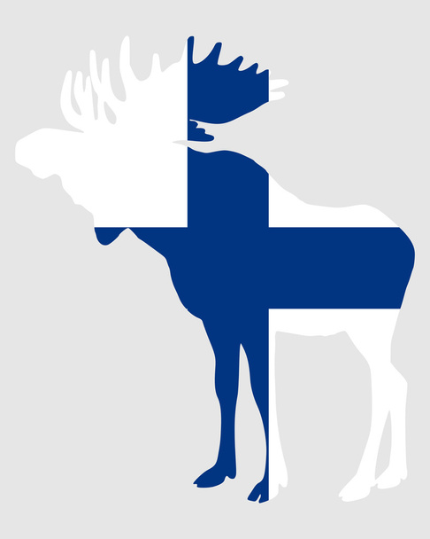 Oie en drapeau finlandais
 - Vecteur, image