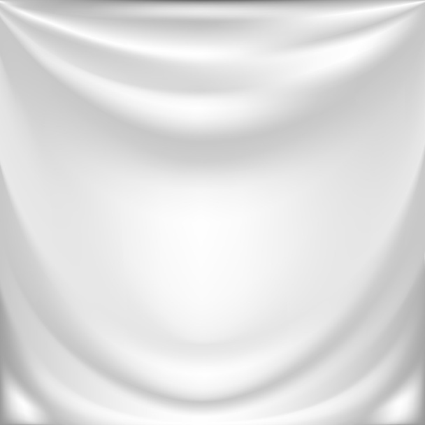 witte zijden gordijnen - Vector, afbeelding