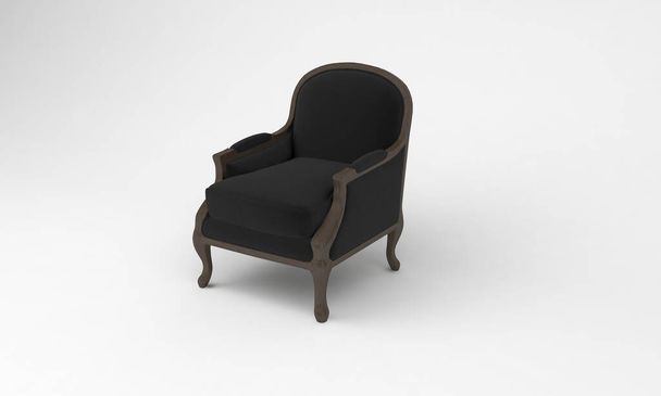A 3D rendering of an armchair isolated on a white background - Photo, Image