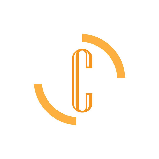 Σχεδιασμός διανυσματικών εικονιδίων του προτύπου λογότυπου C - Διάνυσμα, εικόνα